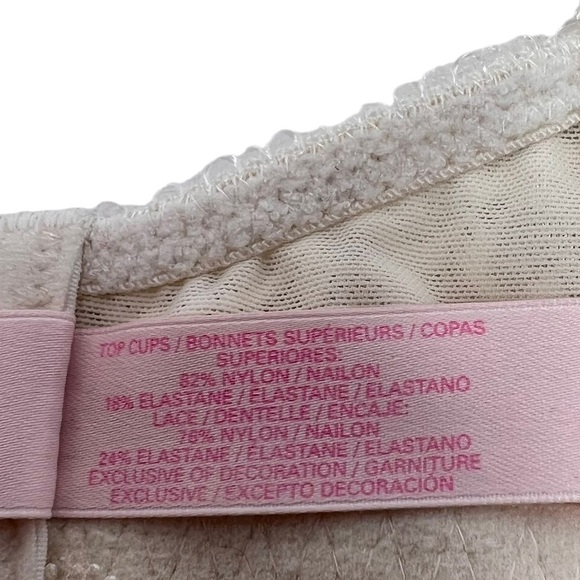 Victoria Secret Dream Angels Push Up Demi Cup Bra Size 34D Pink Lace Sexy - Picture 8 of 10